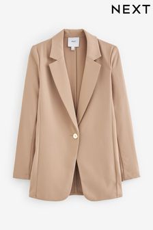 Stone Twill Relaxed Fit Single Breasted Blazer (C21751) | €24
