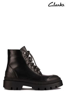 Clarks Black Leather Aprilla Hike Boots (C21895) | €88