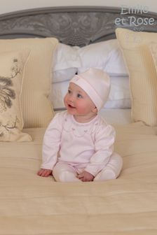 Emile Et Rose Pink All In One With Embroidered Neck Lace And Hat Set (C22109) | €44