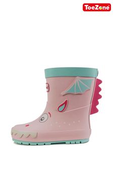 ToeZone Pink Dragon Rain Boots
