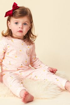 Babbico Pink Ballerina Print Cuffed Pyjamas (C22256) | €29