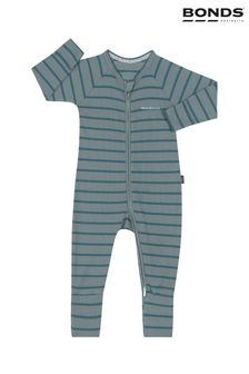 Bonds Green Ribbed Zip Sleepsuit (C22395) | ₪ 102