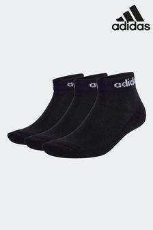 adidas Black Think Linear Ankle Socks 3 Pairs (C22458) | €11