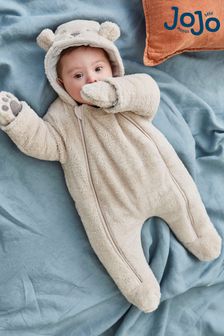 Costum pentru bebeluși comod cu model urs JoJo Maman Bébé Natural (C22491) | 234 LEI