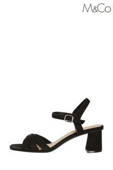 M&Co Black Heeled Sandals (C22759) | ₪ 140