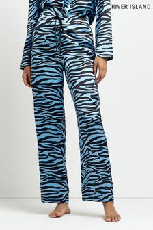 River Island Blue Zebra Print Trousers (C22856) | €31