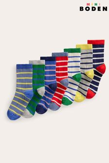 Boden Blue Socks 7 Pack (C23153) | KRW44,800