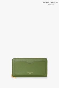 綠色 - Jasper Conran London大型拉鍊錢包 (C23211) | HK$774