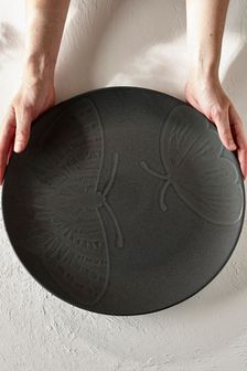 Kew Gardens Black Living Jewel Stoneware Charger Plate (C23398) | €37