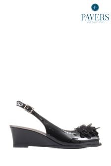 Pavers Slingback Peep-Toe Wedge Heels (C23544) | $102