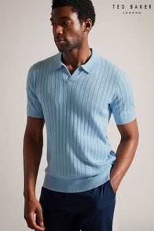 淡藍色 - Ted Baker Botany Regular Open Collar Polo Shirt (C23562) | NT$3,970