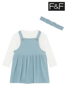 F&F Mini Hinch Blue Sage Snit Dress (C23747) | €17.50