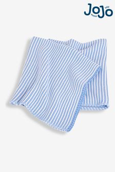 JoJo Maman Bébé Blue Knitted Stripe Shawl (C23836) | 970 UAH