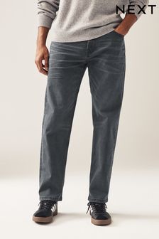Charcoal Grey Straight Classic Stretch Jeans (C24103) | kr460