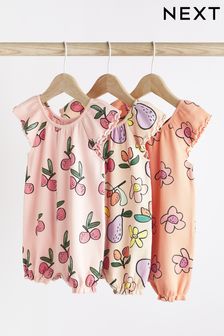 Pink Fruit Baby Rompers 3 Pack (C24161) | €18 - €23