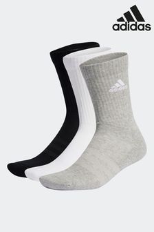 adidas Off White Cushioned Crew Socks 3 Pairs (C24333) | 59 QAR