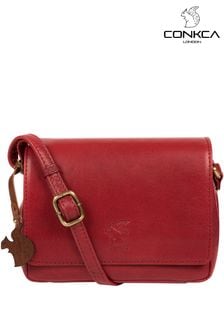 Čili rdeča - Usnjena torbica z naramnico Conkca Marta (C24745) | €56