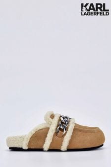 Karl Lagerfeld Odessa Kasa Brown Chain Mules (C24903) | €79