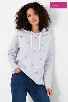 Joules Rowley Sweatshirt mit Raglan-Ärmeln und Kapuze, Grau (C24926) | 81 €