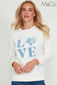 M&Co Cream Love World Crew Sweater (C25038) | 40 €