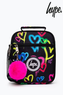Fiambrera negra con corazones y grafitti de Hype. (C25061) | 25 €