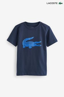 Lacoste Blue Contrast Logo T-Shirt (C25100) | CA$68 - CA$95