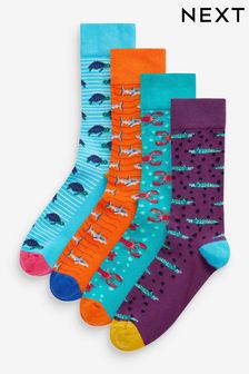 Sea Animal 4 Pack Pattern Socks (C25114) | €13