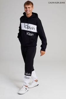 Calvin Klein Jeans Black Institutional Blocking Hoodie (C25469) | ₪ 466