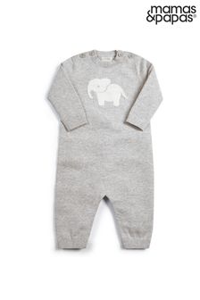 Mamas & Papas Grey Knitted Character Romper (C25709) | R490