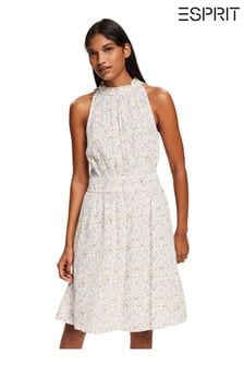 Esprit White Floral Printed Short Dress (C25871) | 32 €