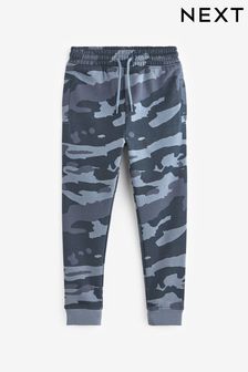 Motif camouflage bleu - Pantalon de jogging à revers (3-17 ans) (C25928) | €15 - €21