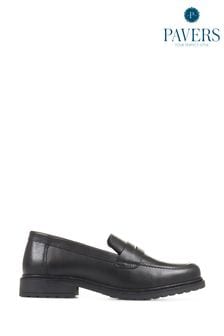 Pavers Smart Leather Black Penny Loafers (C25970) | €69
