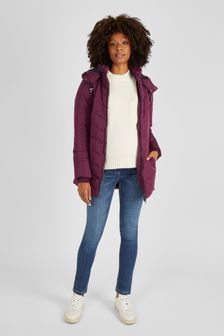 JoJo Maman Bébé Burgundy Red 2-in-1 Maternity Puffer Jacket (C25977) | NT$3,710