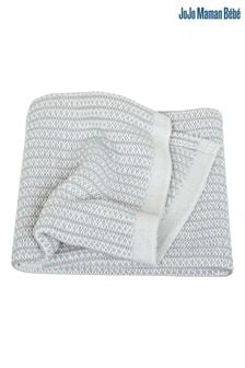 JoJo Maman Bébé Grey Woven Cotton Cellular Blanket (C25979) | 110 SAR
