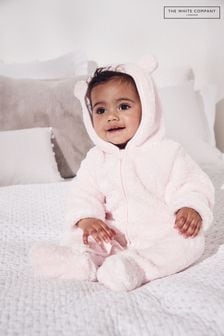 The White Company Pink Recycled Fleece Romper (C25990) | €43