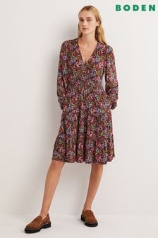 Boden - Jersey mini-jurk met stroken (C26217) | €56