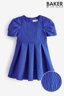 Baker by Ted Baker Blue Cloque Dress (C26234) | €27 - €30