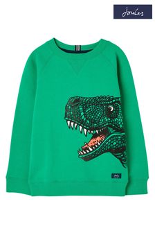 Joules - Ventura - Groen sweatshirt met kunstwerkprint en ronde hals (C26316) | €34 - €38