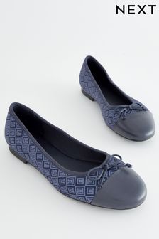 Blue/Navy Regular/Wide Fit Forever Comfort® Ballerina Shoes (C26345) | ￥3,980
