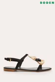 Boden Sarah Brown Fringe Flat Sandals (C26364) | KRW139,600