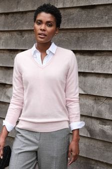 Pure Collection Cashmere V-Neck Sweater (C26567) | $330