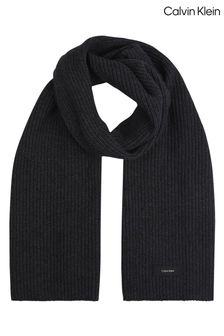 Calvin Klein Black Daddy Wool Knit Scarf (C26654) | 94 €