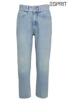 Jasnoniebieskie jeansy Esprit o skróconym kroju dad fit (C26787) | 123 zł