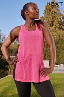 Pink Next Active Jersey Sports Animal Burnout Vest Top (C27193) | €6