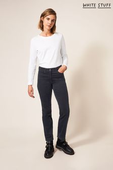 White Stuff Grey Brooke Straight Cord Trousers (C27270) | €75