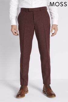 MOSS Red Slim Fit Fig Donegal Trousers (C27317) | €57