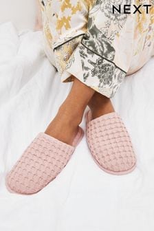 Pink Waffle Mule Slippers (C27769) | 19 €