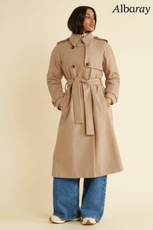 Albaray Trenchcoat aus Wollmischung, Creme (C27901) | 168 €