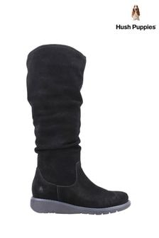 Hush Puppies Lucinda Black Boots (C28032) | $175