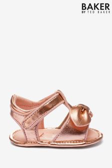 Золотисто-розовые сандалии с бантом Baker By Ted Baker (C28048) | 11 830 тг